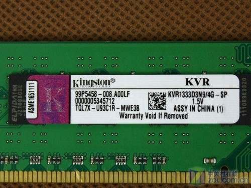 金士顿4G DDR3 1333